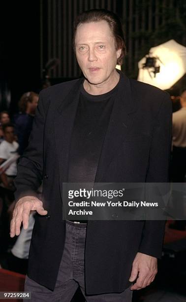 Christopher Walken arrives for premiere of the movie "Cop Land" at the Ziegfeld Theater.