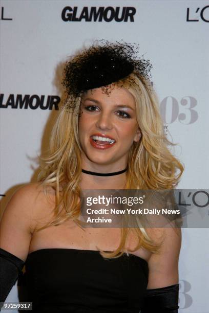 Honoree Britney Spears attends Glamour Magazine's salute to the 2003 "Women of the Year" at the Museum of Natural History.
