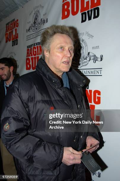 Christopher Walken is at the Ziegfeld Theater for a special screening to celebrate the 25th anniversary of "Raging Bull," the 1980 movie about the...