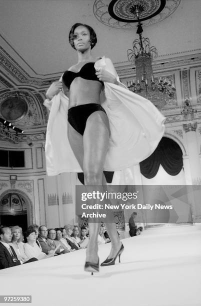 Beverly Peele models an outfit at the Victoria's Secret fashion show at the Plaza Hotel.