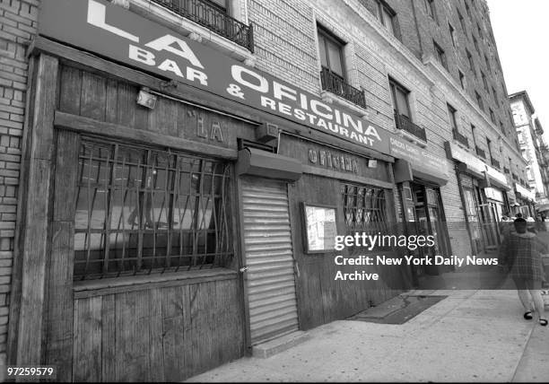 Oficina Bar & Restaurant on Broadway and 151 Street, Big hangout of Raymond Marquez AKA "Spanish Raymond"