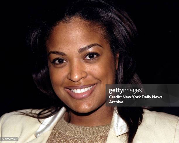 Lailia Ali, daughter of Muhammad Ali at Madison Square Garden for the Lenox Lewis vs Michael Grant fight.,