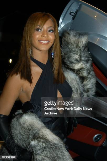 Beyonce Knowles is at Trump World Tower to introduce the Mercedes-Benz SLR McLaren to North America. Only 120 will be sold per year with a price tag...
