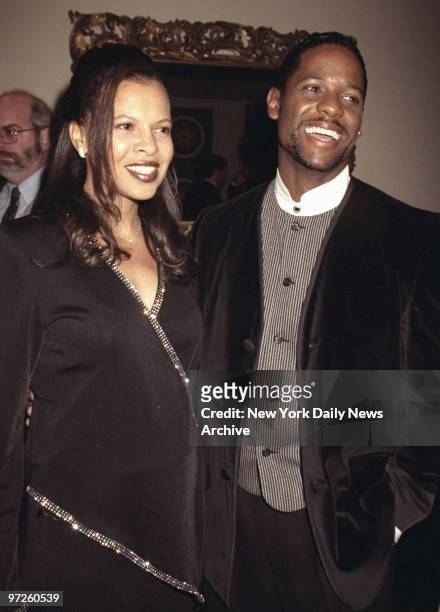 Blair Underwood and wife Desiree attending Film Society of Lincoln Center tribute to Sean Connery at Avery Fisher Hall.