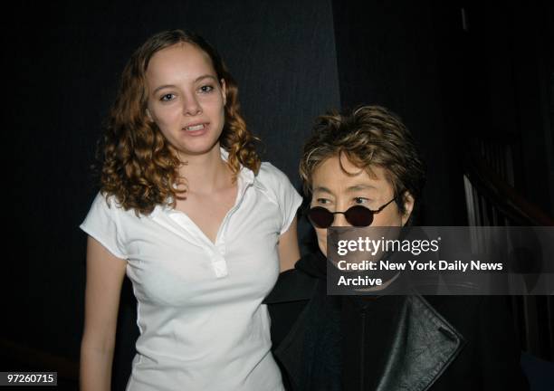 Bijou Phillips and Yoko Ono get together a screening of the movie "Irreversible" at the Tribeca Grand Screening Room.