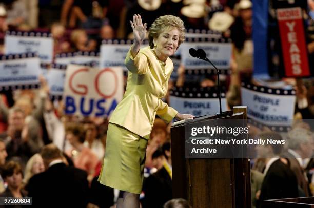 Sen. Elizabeth Dole , speaks on the second day of the Republican National Convention at Madison Square Garden.