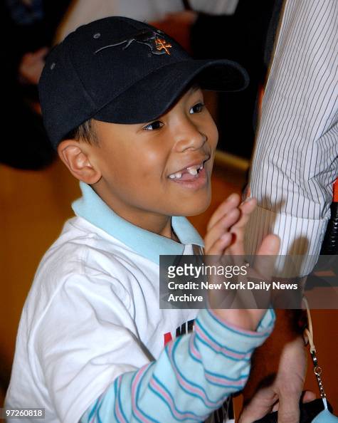 Kobe Lee who was kidnapped was return to JFK Airport with his mom... News  Photo - Getty Images