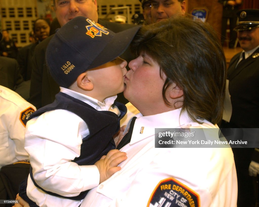 Stacy Scanlon Fire Department Promotion & Graudation Ceremony. Stacy Scanlon gets a ...