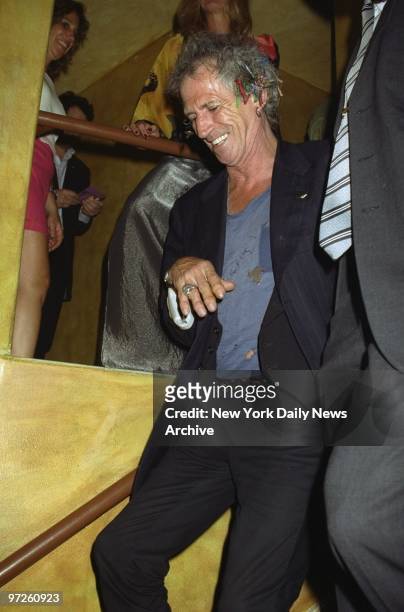Rolling Stones' guitarist Keith Richards at the Hammerstein Ballroom.