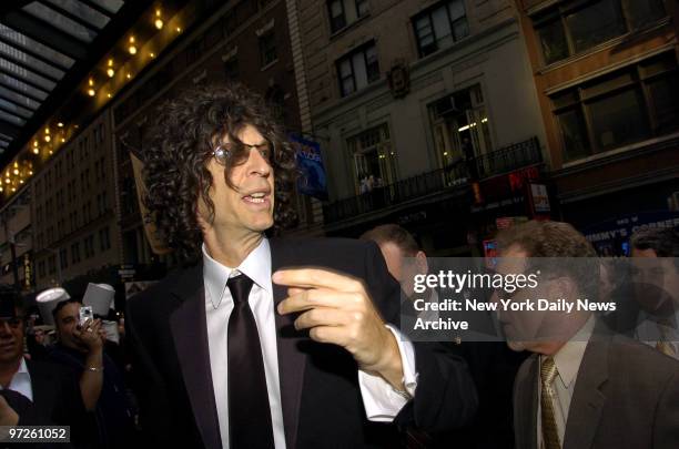 Howard Stern attends the "Howard Stern Film Festival " at the Hudson Theatre in Manhattan. The festival is a showcase for short films submitted by...