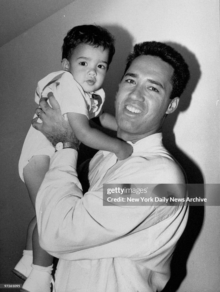 Ron Darling and his son, Taylor Christian. News Photo - Getty Images