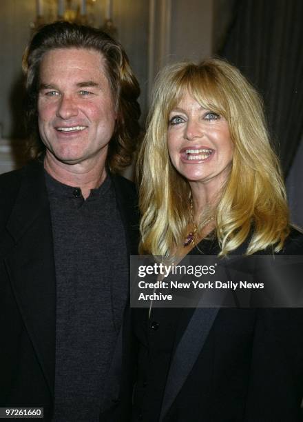 Kurt Russell and Goldie Hawn arrive for the Women's Sports Foundation annual dinner at the Waldorf-Astoria.