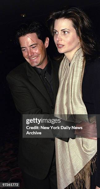 Kyle MacLachlan and girlfriend Desiree Gruber arrive at the 11th Annual Gay and Lesbian Alliance Against Defamation's Media Awards Gala at the New...