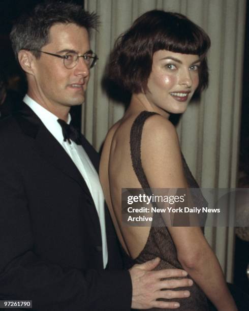 Kyle MacLachlan and Linda Evangelista at Costume Institute Benefit Ball Gala at Metropolitan Museum of Art..