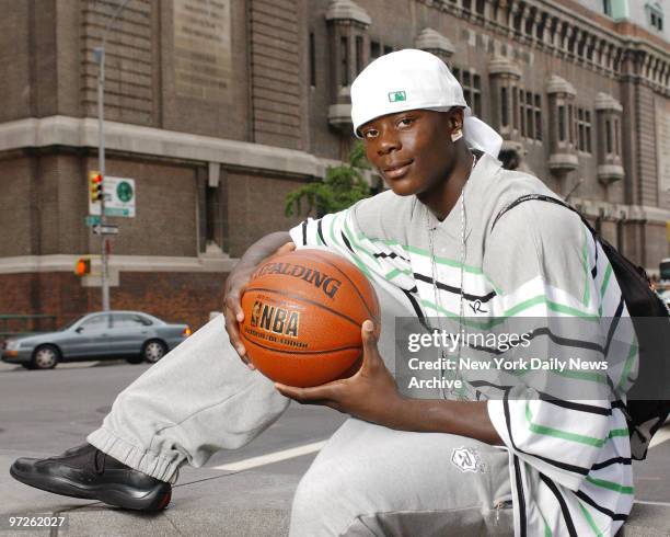 Lance Stephenson outside the First Annual Reebok New York City Hoops Festival at Baruch College.