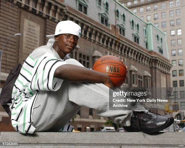 Lance Stephenson outside the First Annual Reebok New York City Hoops Festival at Baruch College.