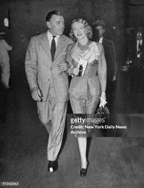 Clark Gable and wife Sylvia Ashley.