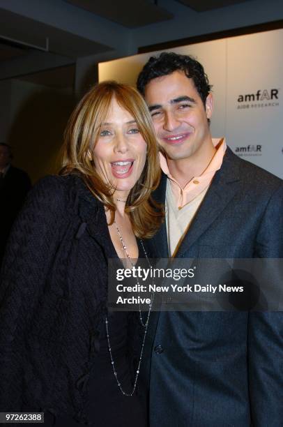Rosanna Arquette and Zac Posen get together during a benefit at Sotheby's to posthumously recognize photographer Herb Ritts for his work and...