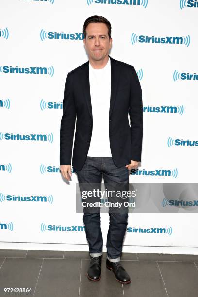 Ed Helms takes part in SiriusXM's Town Hall with the cast of 'Tag' hosted by SiriusXM's Michelle Collins on June 12, 2018 in New York City.