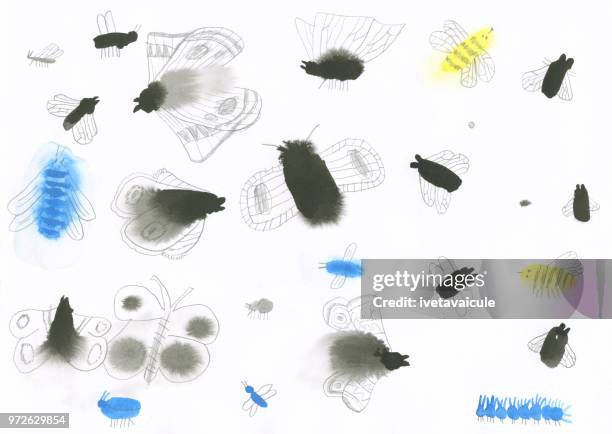insects - bee pattern stock illustrations