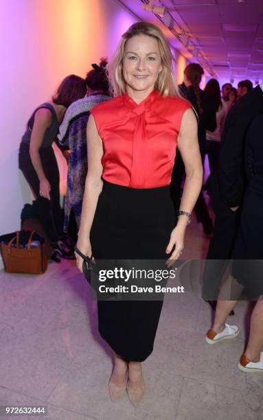 Sarah Hadland attends the press night after party for the Donmar's "The Prime of Miss Jean Brodie" at The Hospital Club on June 12, 2018 in London,...