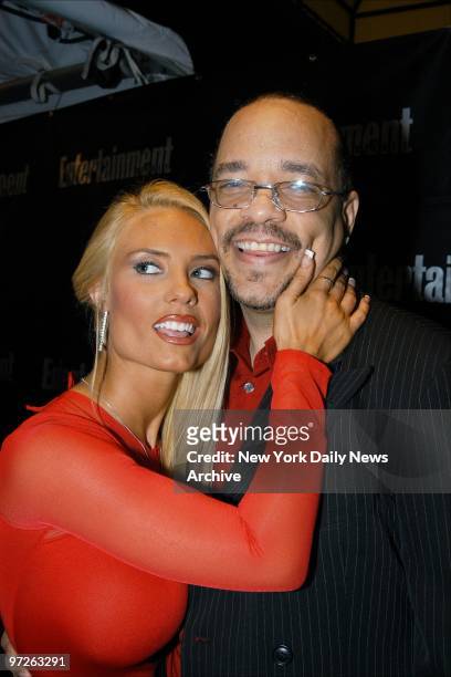 Ice-T and girlfriend Coco are on hand at Elaine's for Entertainment Weekly's ninth annual Academy Awards Viewing Party.