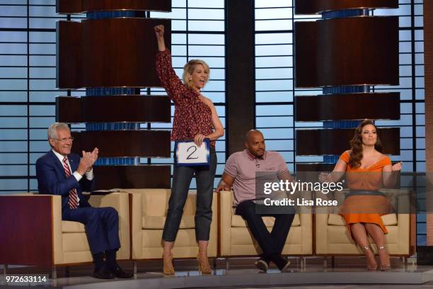 Ashley Graham, Jenna Elfman, Donald Faison and Alex Trebek make up the celebrity panel on "To Tell the Truth," Episode 310, airing SUNDAY, JULY 1 ,...