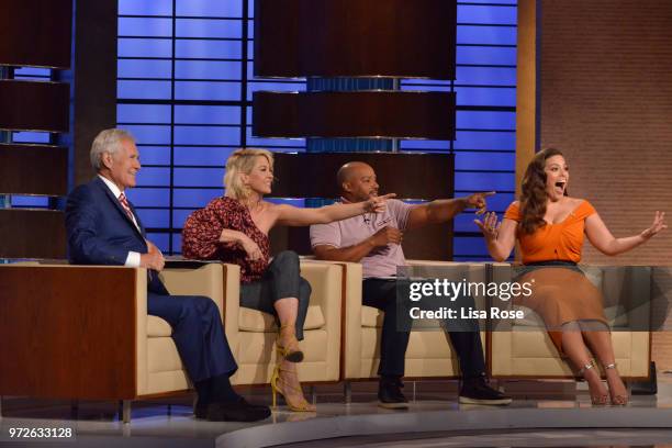 Ashley Graham, Jenna Elfman, Donald Faison and Alex Trebek make up the celebrity panel on "To Tell the Truth," Episode 310, airing SUNDAY, JULY 1 ,...