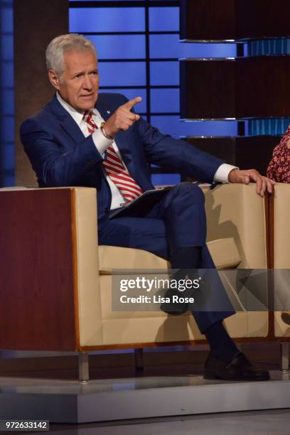 Ashley Graham, Jenna Elfman, Donald Faison and Alex Trebek make up the celebrity panel on "To Tell the Truth," Episode 310, airing SUNDAY, JULY 1 ,...