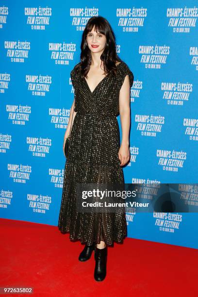 Actress and Member of Jury Judith Chemla attends "7th Champs Elysees Film Festival" Opening ceremony at Cinema Gaumont Marignan on June 12, 2018 in...