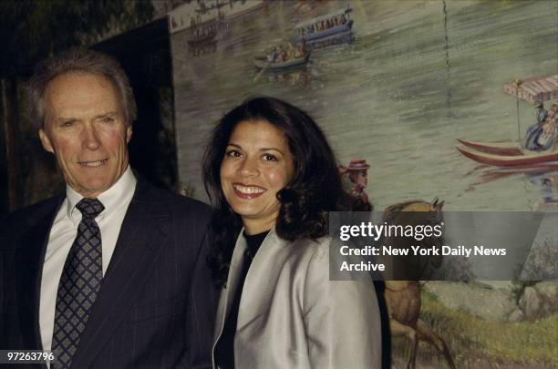 Clint Eastwood and wife Dina Ruiz attend the National Board of Review Awards at Tavern on the Green.