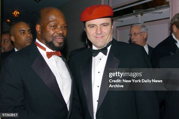 Roy Innis , National Chairman of the Congress of Racial Equality, is joined by Curtis Sliwa during the 21st annual CORE Dr. Martin Luther King Jr....