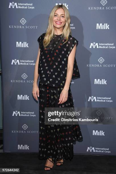 Sienna Miller and Milk Studios host the International Medical Corps summer cocktail event at Milk Studios on June 12, 2018 in New York City.