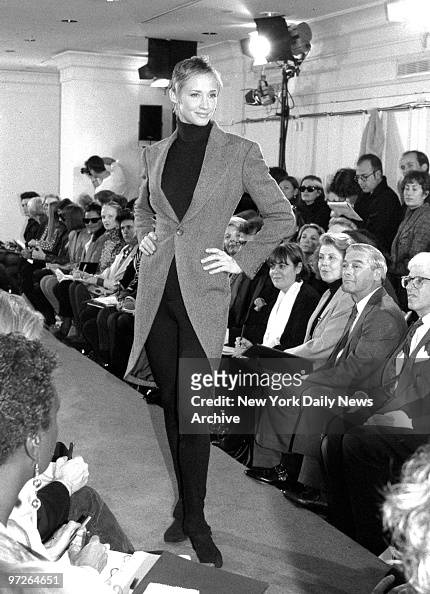 Model Kim Nye during Ralph Lauren fashion show. News Photo - Getty Images