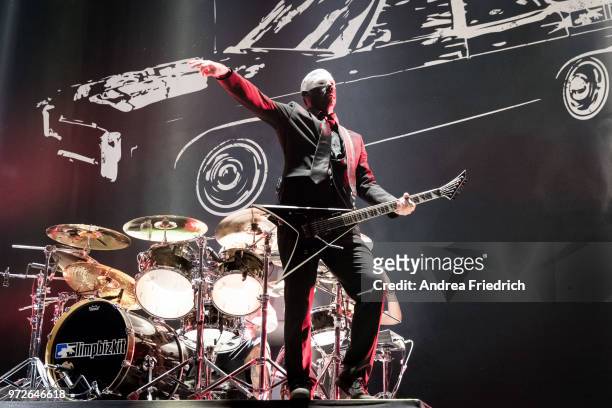 Wes Borland of Limp Bizkit performs live on stage during a concert at Max Schmeling Halle Berlin on June 12, 2018 in Berlin, Germany.