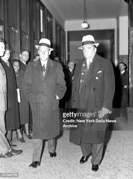 Director J. Edgar Hoover and Assistant Director Clyde Tolson attending Foxworth funeral.