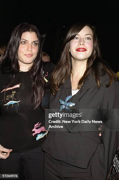 Model Mia Tyler with her sister, actress Liv Tyler, at the celebrity launch party for Gotham magazine at Cipriani's restaurant on E. 42nd St.