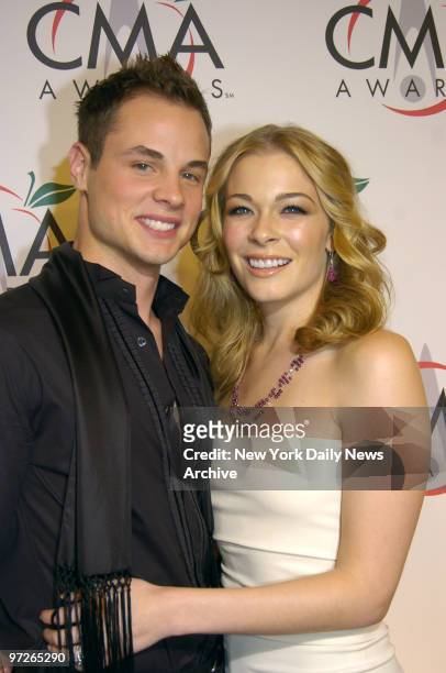 Leann Rimes and husband Dean Sheremet arrive at the 39th Annual Country Music Association Awards at Madison Square Garden.