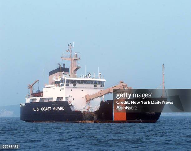 Coast Guard recovery ship Willow at what is thought to be the site of plane crash off Martha's Vineyard. Coast Guard and police continued search for...