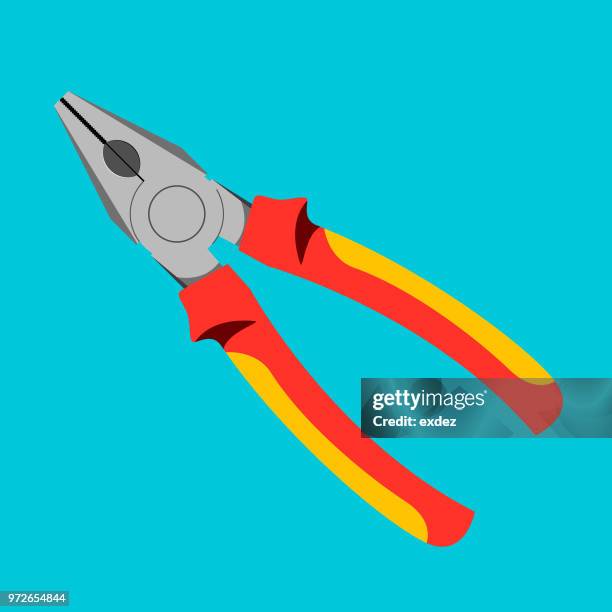 pliers tool icon - mechanical engineering stock illustrations