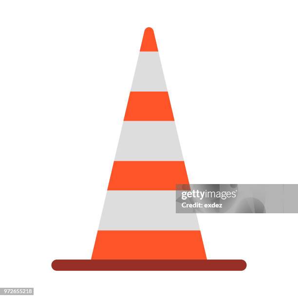 traffic cone icon - mechanical engineering stock illustrations