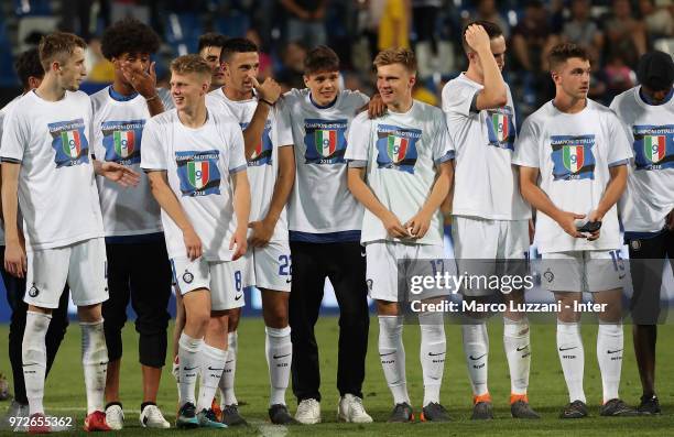 During the Serie A Primavera Playoff Final match between FC Internazionale U19 and ACF Fiorentina U19 at Mapei Stadium - Citta' del Tricolore on June...