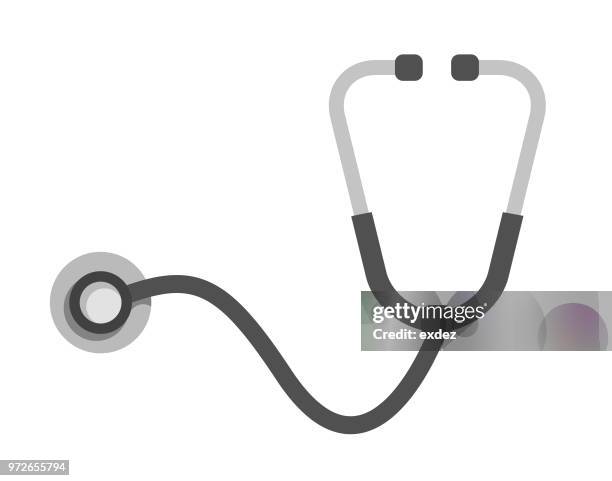 ilustrações de stock, clip art, desenhos animados e ícones de stethoscope icon - estetoscópio