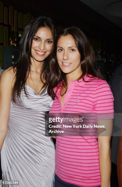 Model Saira Mohan is joined by Christina Greeven Cuomo at a party promoting Mohan's appearance on the cover of Hamptons magazine at Tuscan Steak on...