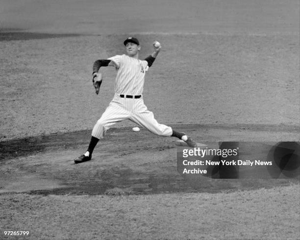 Lefty Gomez,one of best postseason pitchers in history, pitches Yankees to victory over the New York Giants in Game 1 of the World Series. Conqueror....
