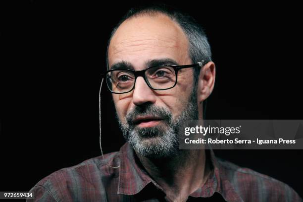 Italian author Niccolo' Ammaniti attends a public debate for RepIdee Festival at Podesta' Hall of Re Enzo Palace on June 9, 2018 in Bologna, Italy.