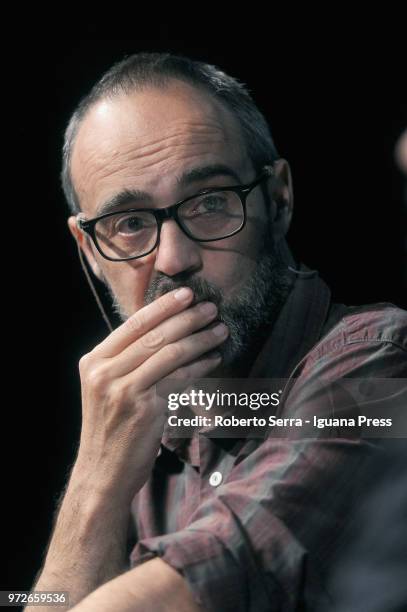 Italian author Niccolo' Ammaniti attends a public debate for RepIdee Festival at Podesta' Hall of Re Enzo Palace on June 9, 2018 in Bologna, Italy.