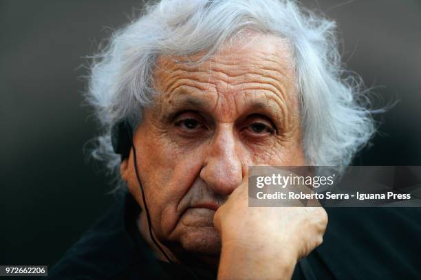 Israelian author Abraham Yehoshua attends a public debate for RepIdee Festival at Piazza Santo Stefano on June 9, 2018 in Bologna, Italy.