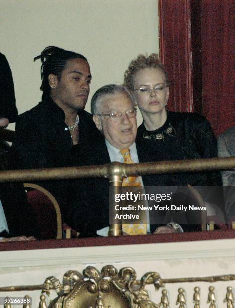 Lenny Kravitz and Nicole Kidman at the Apollo Theater for the Gregory Hines Memorial Celebration.
