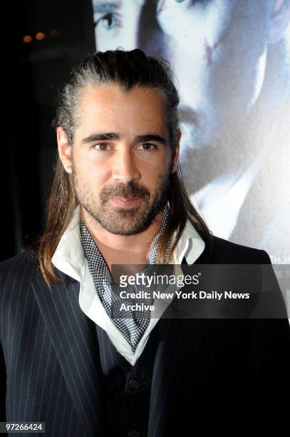 Colin Farrell at the NY Premiere of the movie "Pride And Glory" .held at the Loews Lincoln Square